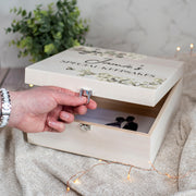 Apple Blossom Natural Wooden Memory Keepsake Box-Love Lumi Ltd