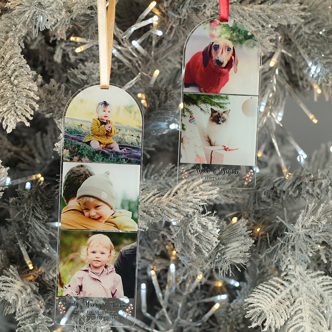Family Photo Strip Christmas Tree Decoration Bauble-Love Lumi Ltd