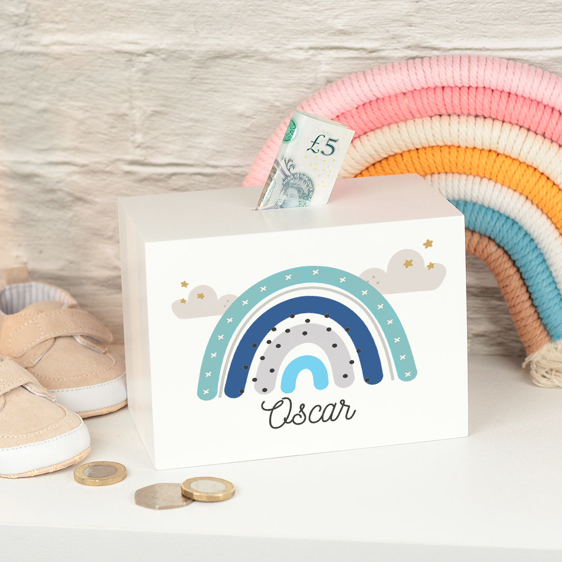 Rainbow Money Saving Box Piggy Bank-Love Lumi Ltd