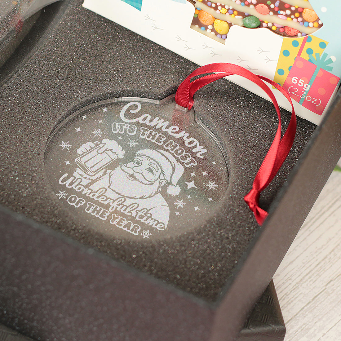 Santa Cheers Christmas Pint Glass and Gift Boxed Set