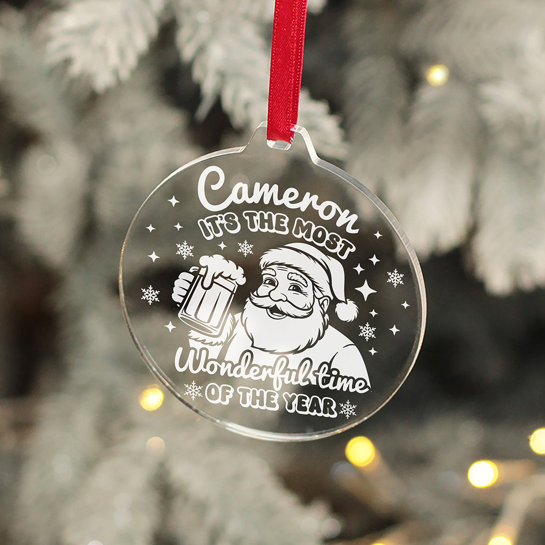 Santa Cheers Christmas Pint Glass and Gift Boxed Set