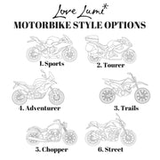 Motorbike Silhouette 3D Wood and Mirror Christmas Tree Decoration Bauble-Love Lumi Ltd