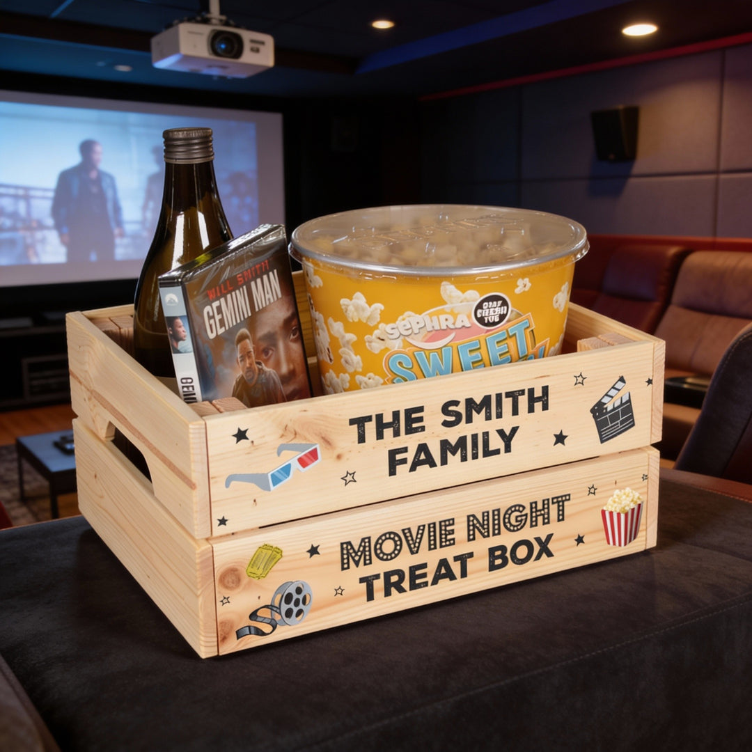 Family Movie Night Treat Box Crate