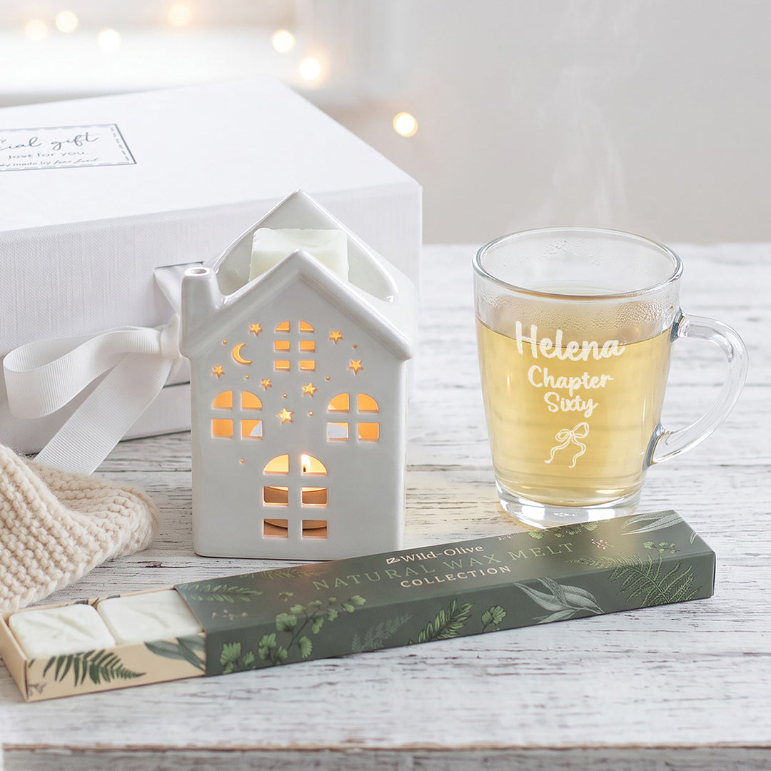 Birthday Chapter Glass Mug and Wax Melts Gift Boxed Set