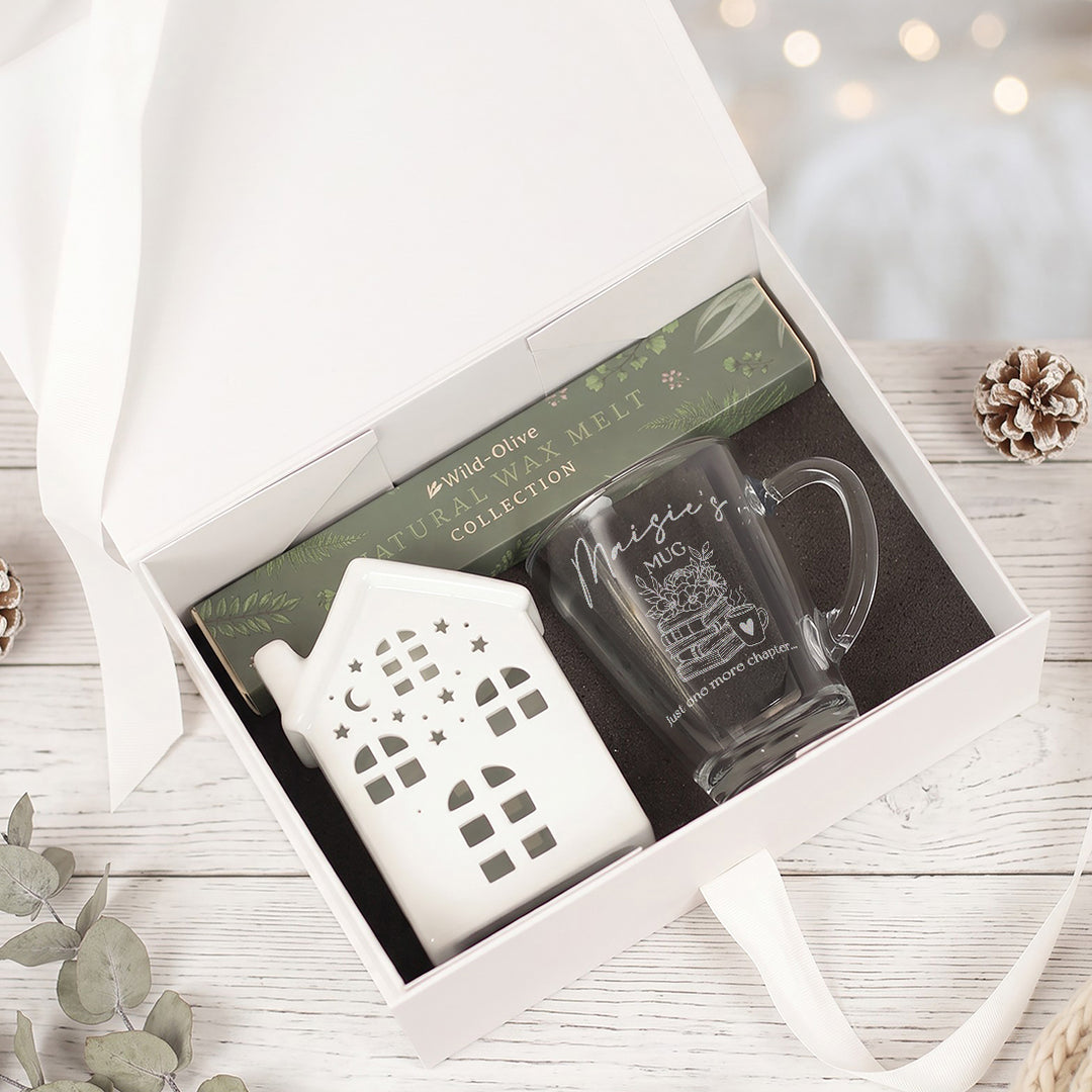 Just One More Chapter Glass Mug and Wax Melts Gift Boxed Set