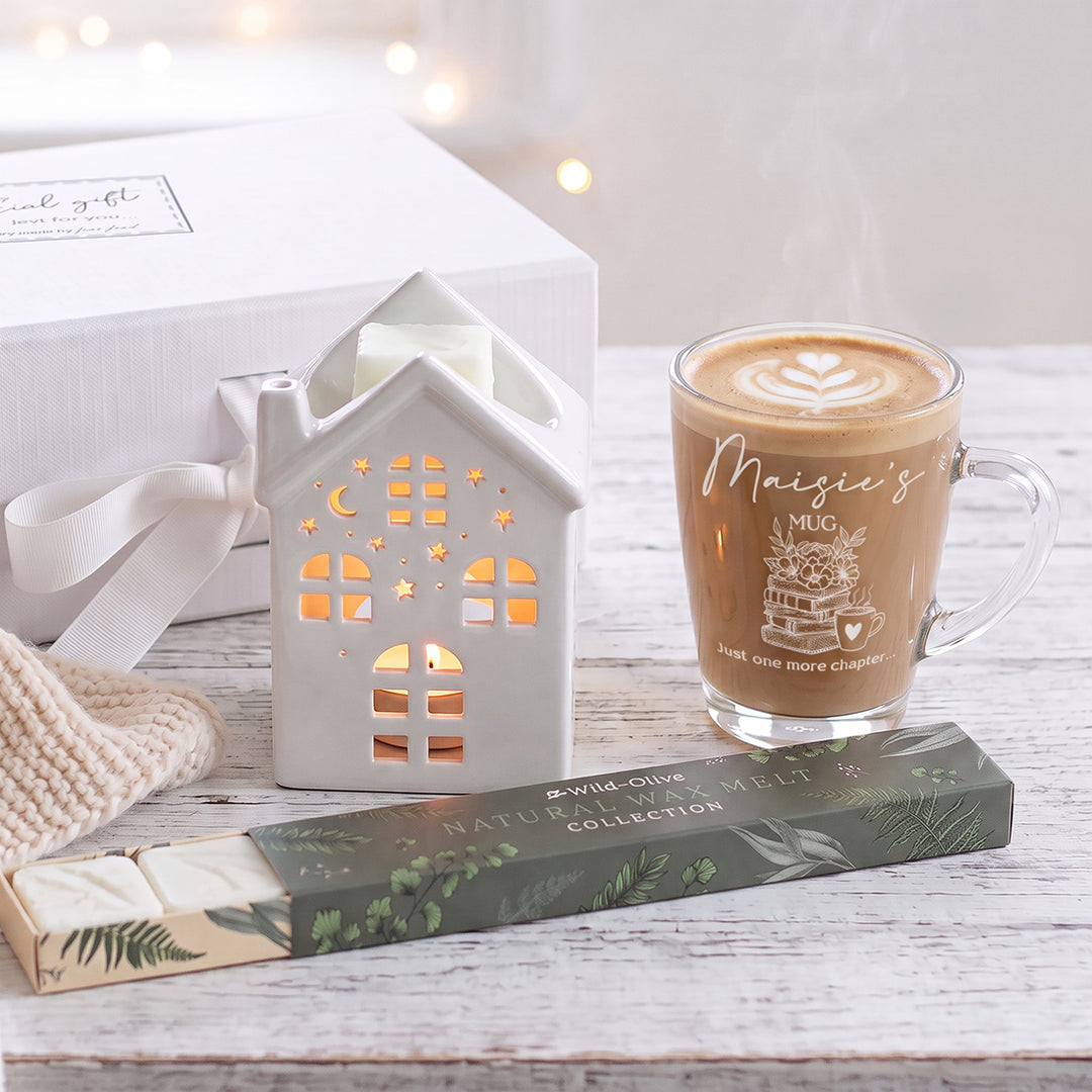 Just One More Chapter Glass Mug and Wax Melts Gift Boxed Set