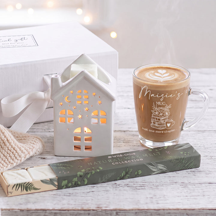 Just One More Chapter Glass Mug and Wax Melts Gift Boxed Set