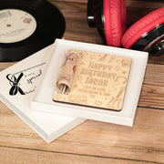 Wooden Music Themed Birthday Money Voucher Holder Gift Card