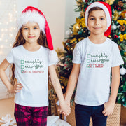 Naughty Nice List Family Matching Christmas T-Shirts and Baby Grow Set