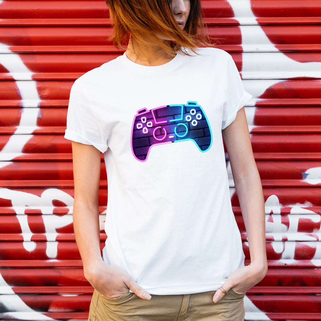 Neon Video Game Gaming Unisex Child and Adult T-Shirt-Love Lumi Ltd