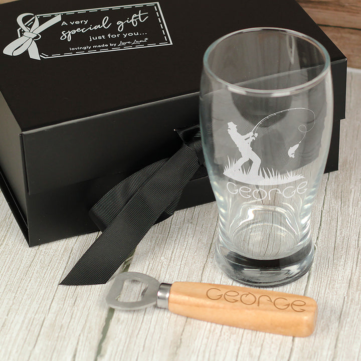 Fishing Engraved Pint Glass