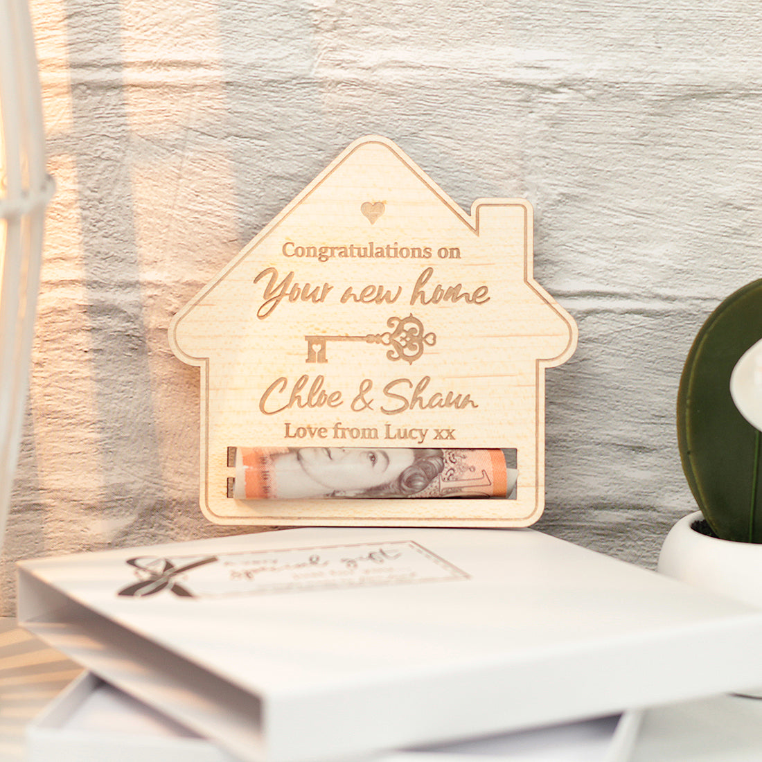 Wooden New Home Housewarming Money Voucher Holder Gift Card-Love Lumi Ltd