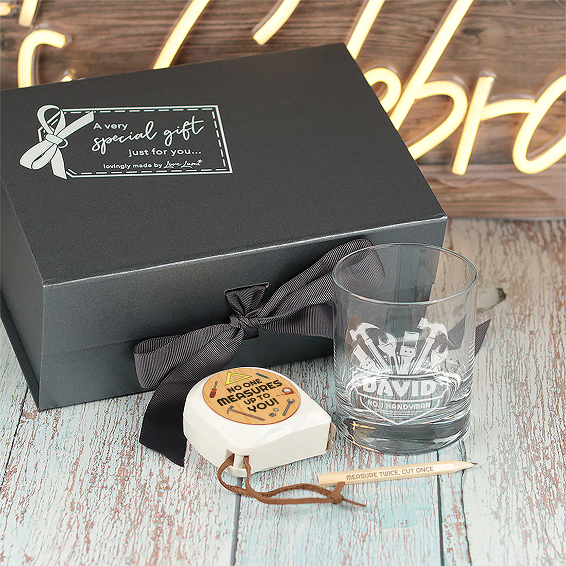 Personalised No.1 Handyman Whiskey Glass Tumbler