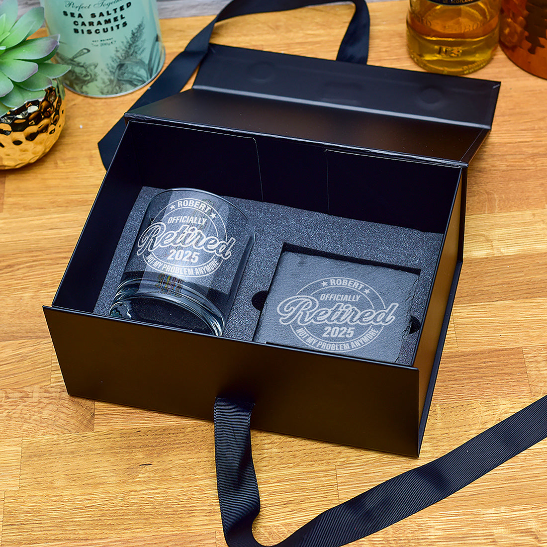 Officially Retired Retirement Whiskey Glass Tumbler