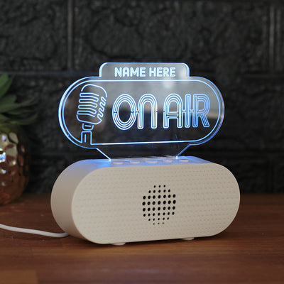 Personalised 'On Air' Podcast DJ Neon Light Colour Changing Bluetooth Speaker