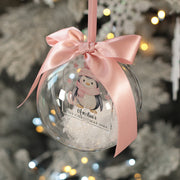 Baby's 1st Christmas Penguin Snowy Acrylic Christmas Bauble