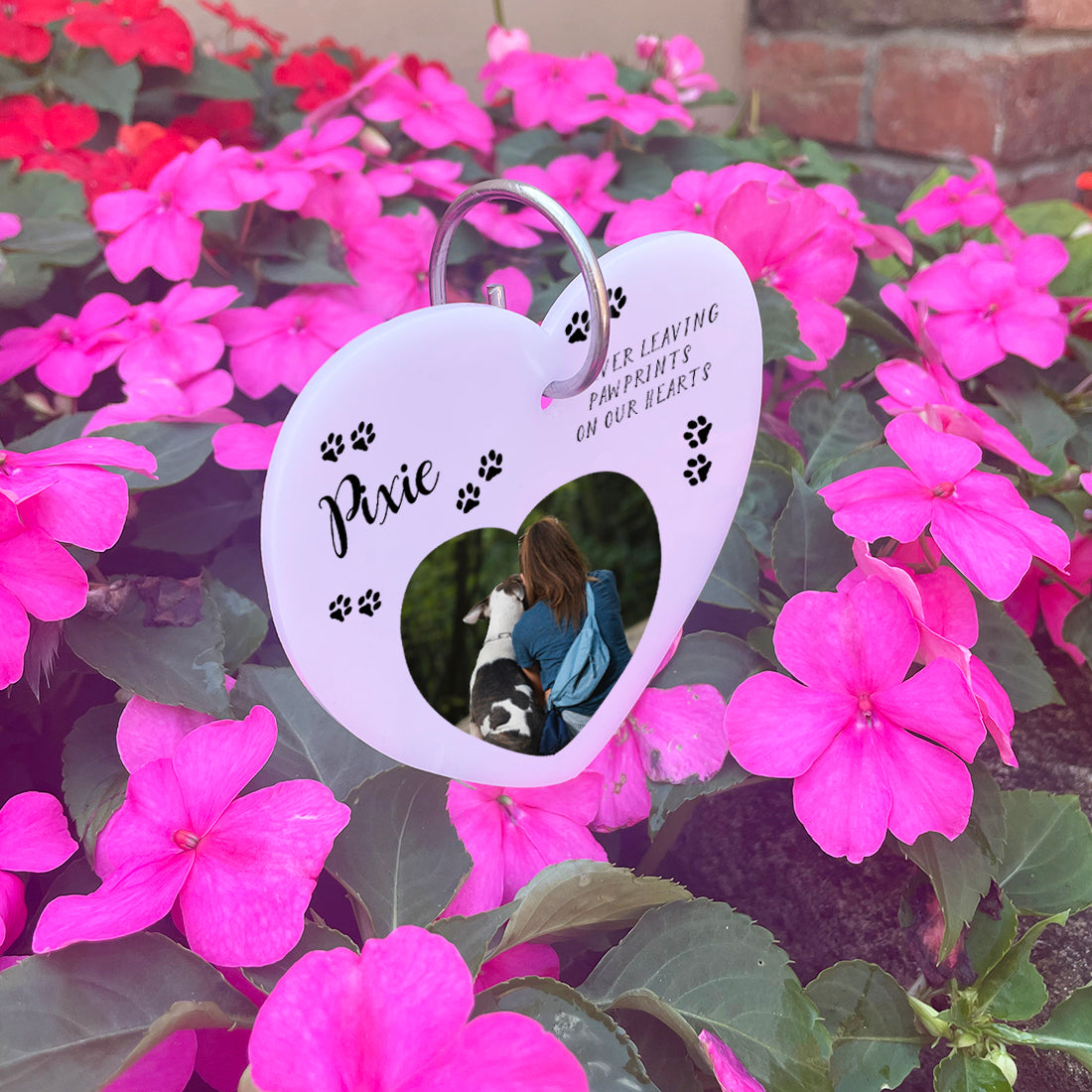 Acrylic Heart Pet Photo Memorial Garden Tag Wire Holder-Love Lumi Ltd