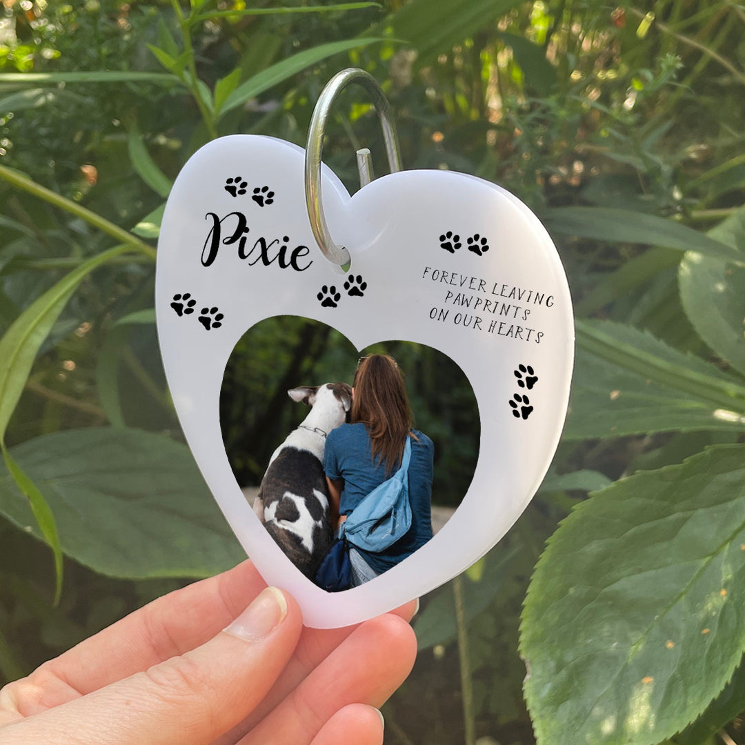 Acrylic Heart Pet Photo Memorial Garden Tag Wire Holder-Love Lumi Ltd