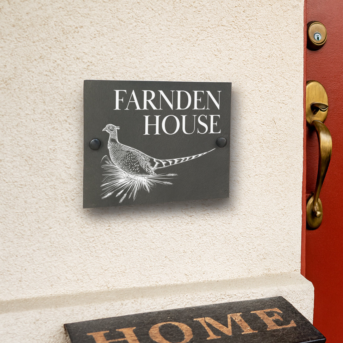Pheasant Slate House Number or Name Wall Mounted Sign