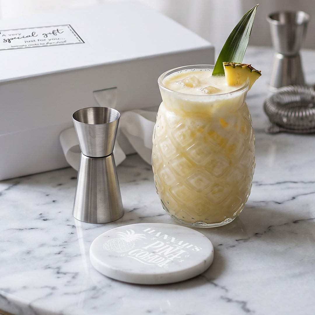 Pina Colada Pineapple glass gift boxed set