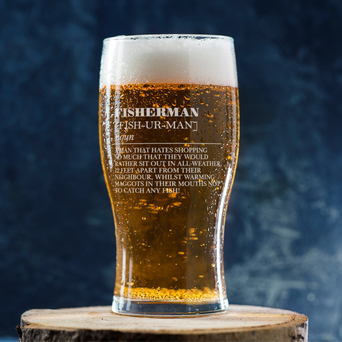 Fisherman Dictionary Definition Pint Glass