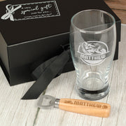 Personalised Motorcycle Beer Pint Glass-Love Lumi Ltd