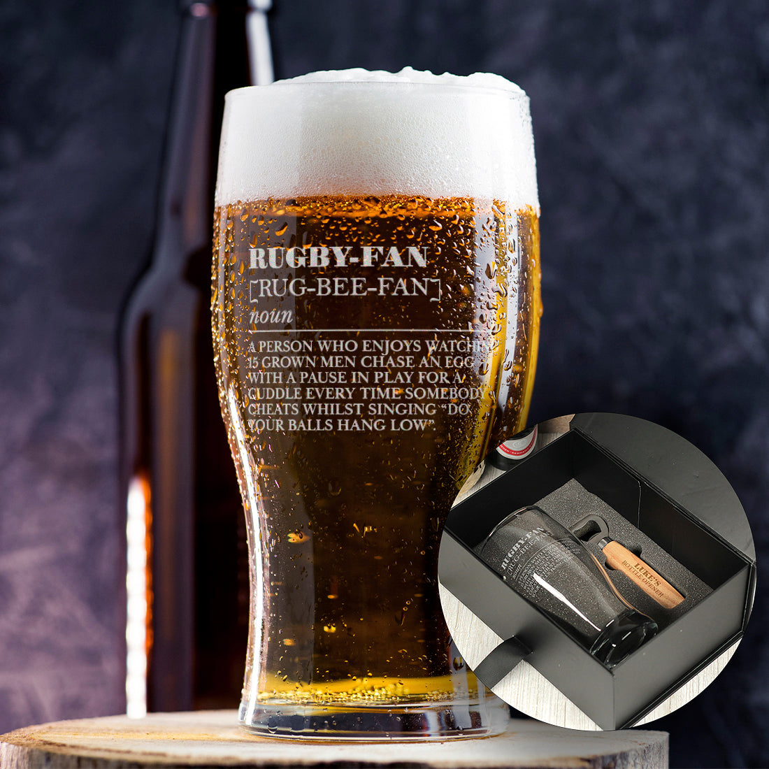 Rugby Fan Dictionary Definition Pint Glass-Love Lumi Ltd