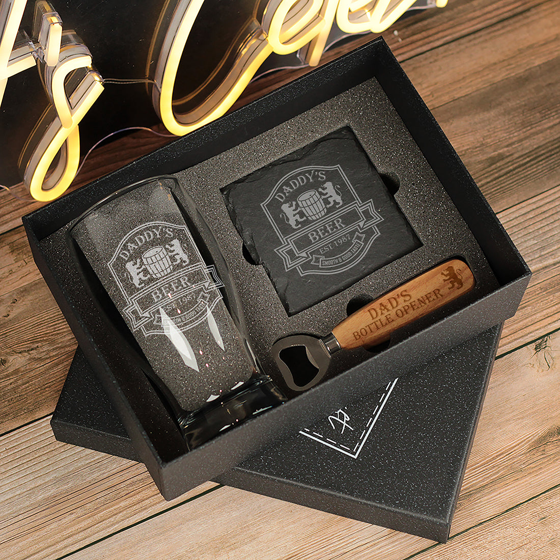 Personalised Beer Label Pint Glass-Love Lumi Ltd