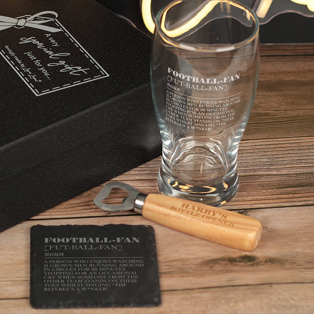 Football Fan Dictionary Definition Pint Glass-Love Lumi Ltd