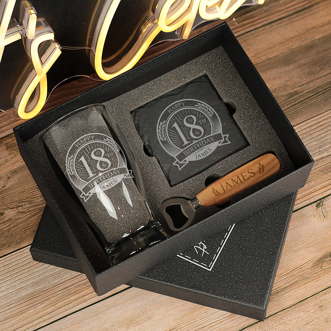 Happy Birthday Any Age Engraved Pint Glass-Love Lumi Ltd