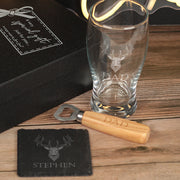 Personalised Stag Pint Glass-Love Lumi Ltd