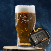 Boxed Pint Glass, Bottle Opener and Slate Coaster
