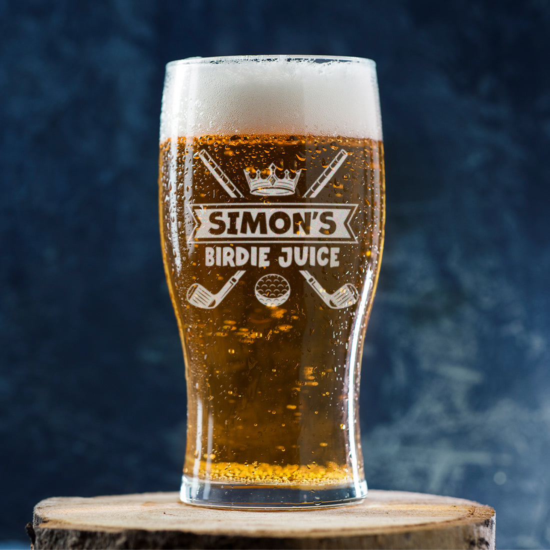 Birdie Juice Golf Pint Glass and Golf Balls