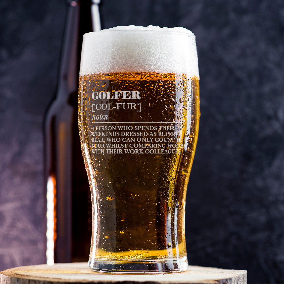 Golfer Definition Pint Glass and Golf Balls