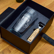 Luxury Gift Boxed Beer Label Pint Glass And Bottle Opener Set
