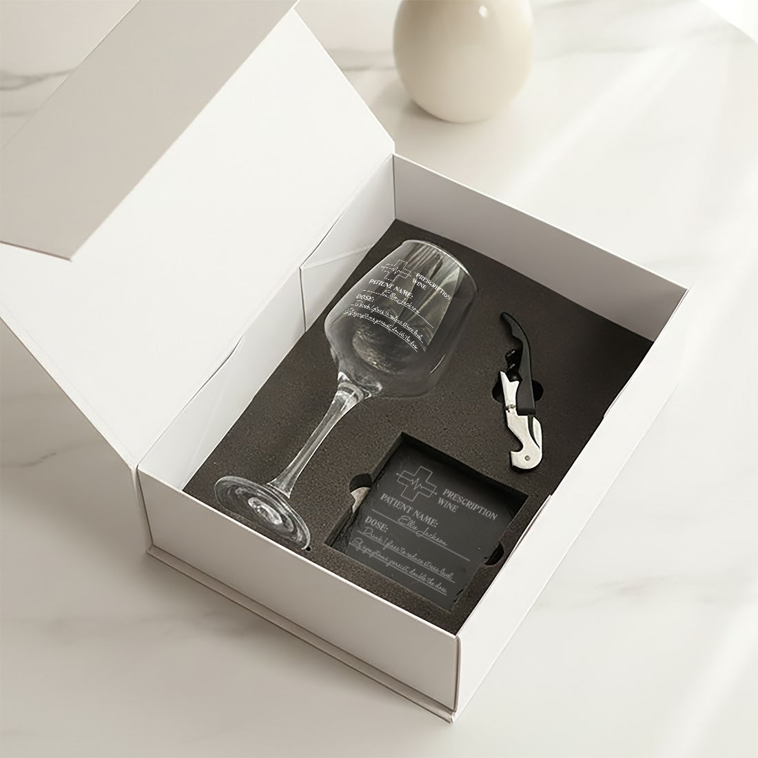 Personalised Prescription Stemmed Wine Glass