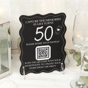 Acrylic QR Code Wavy 3D Birthday Party Photo Sign-Love Lumi Ltd