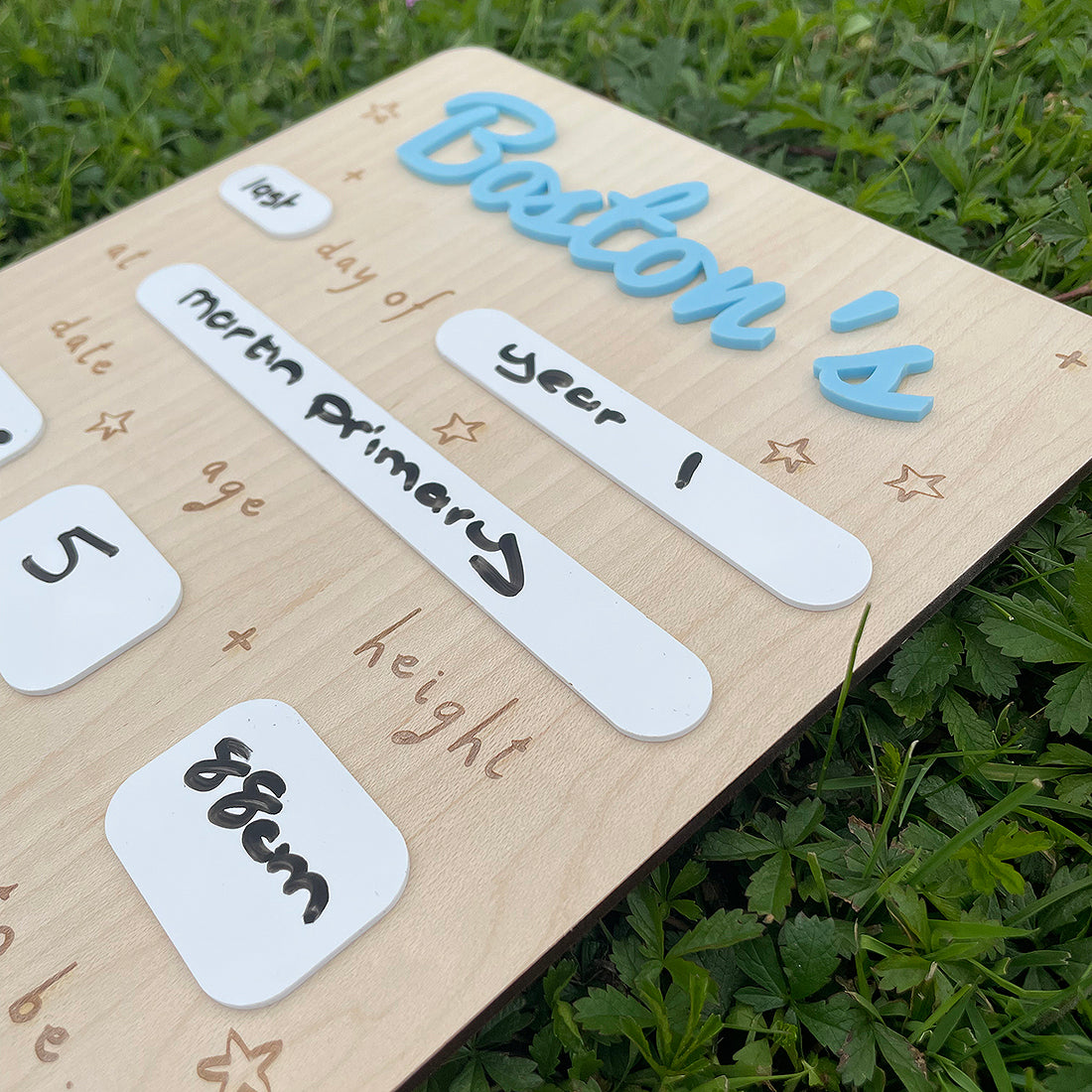 Acrylic Name Back To School / Last Day Of School Photo Sign-Love Lumi Ltd