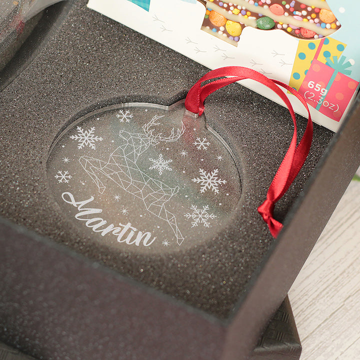 Christmas Reindeer Pint Glass and Gift Boxed Set