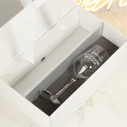 Happy Retirement Recycled Bottle Box and Matching Red or White Wine Glass Gift Set-Love Lumi Ltd