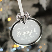 Engagement 3D Frost and Mirror Acrylic Christmas Decoration-Love Lumi Ltd