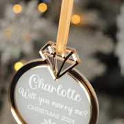 Diamond Ring Wedding Proposal 3D Frost and Mirror Acrylic Decoration-Love Lumi Ltd