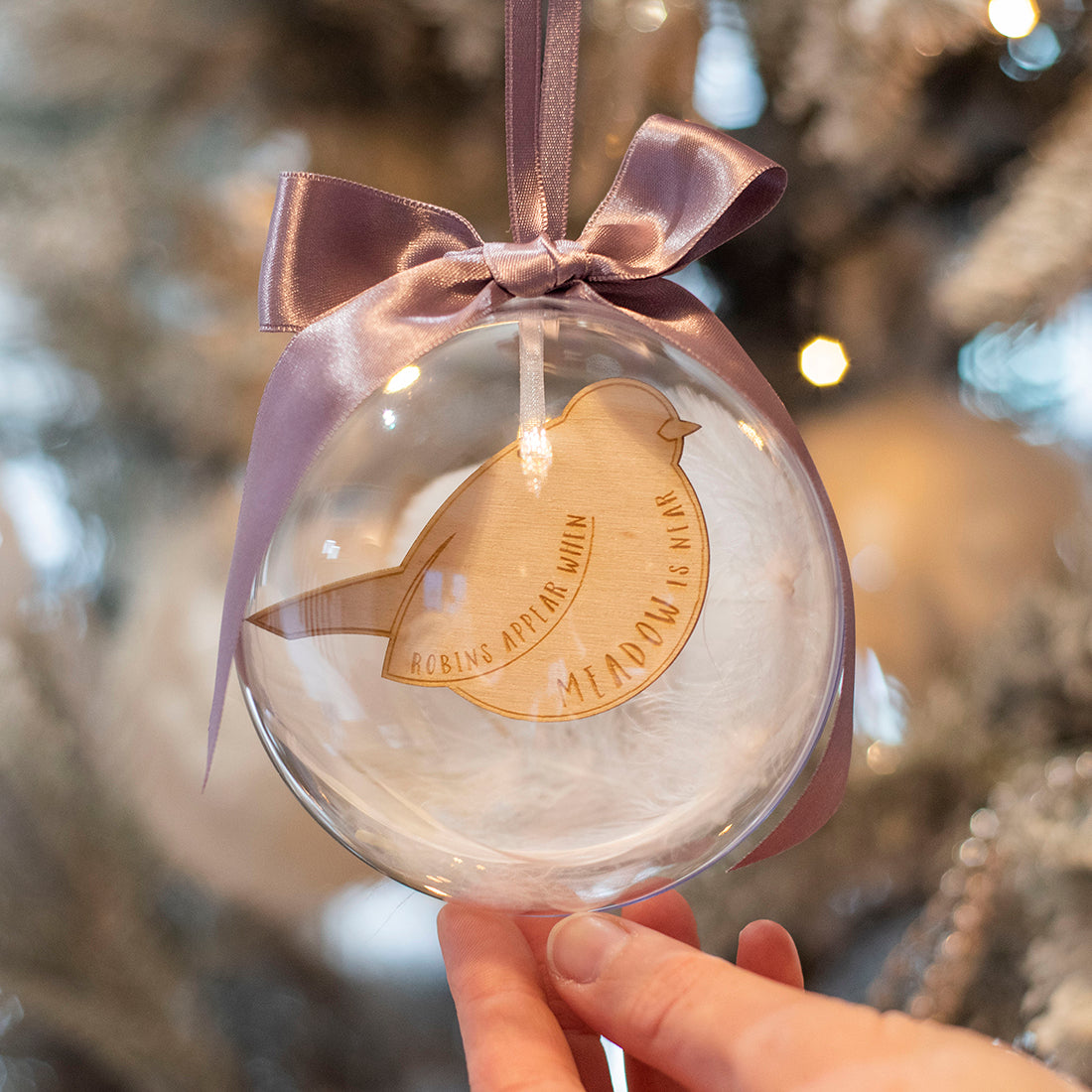 Robin Remembrance Christmas Bauble-Love Lumi Ltd