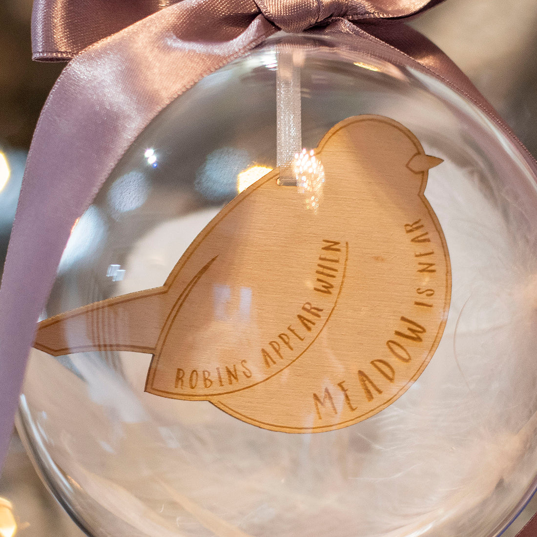 Robin Remembrance Christmas Bauble-Love Lumi Ltd