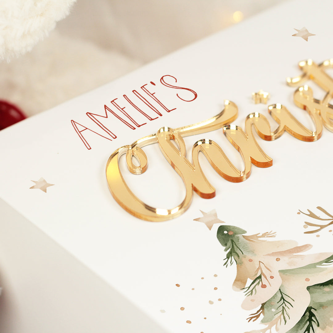 Personalised Santa and Reindeer 3D Magnetic Christmas Eve Box-Love Lumi Ltd
