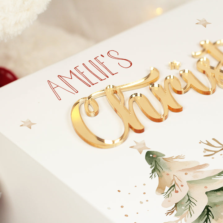 Personalised Santa and Reindeer 3D Magnetic Christmas Eve Box-Love Lumi Ltd