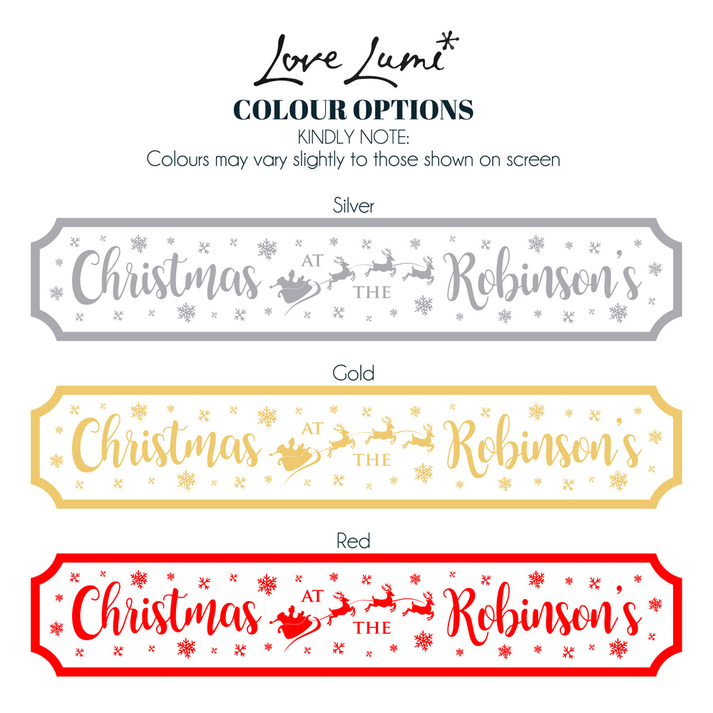 Santa's Sleigh Christmas Street Sign Decoration-Love Lumi Ltd