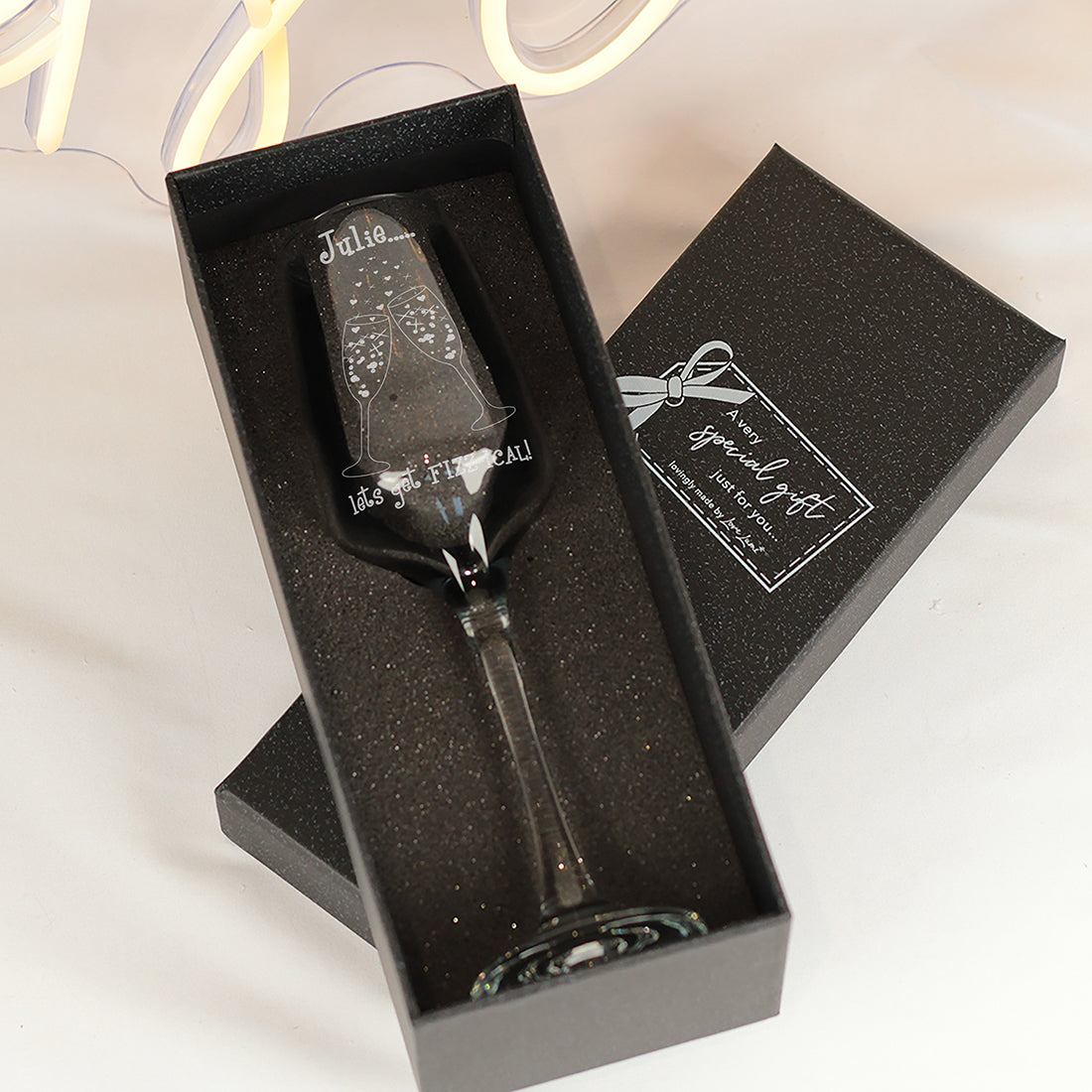 Let's Get Fizz-ical Champagne Flute