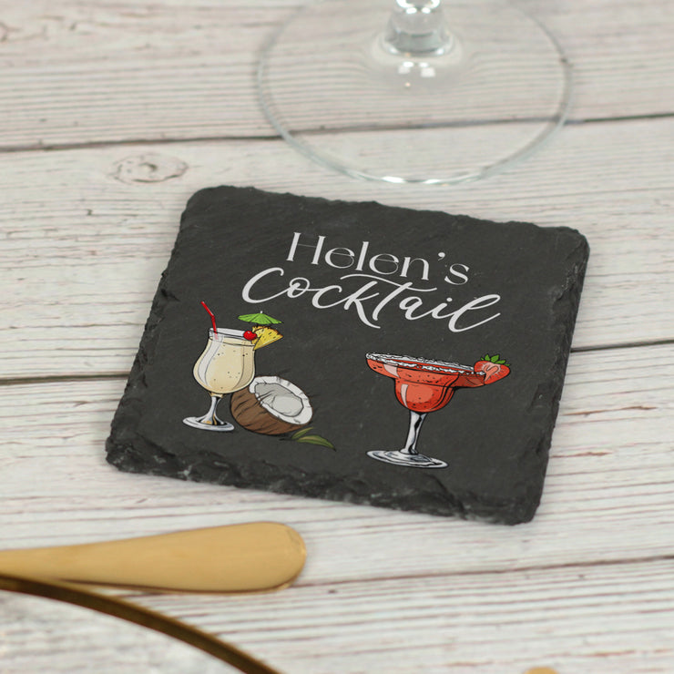 Cocktail Glass Slate Drinks Coaster