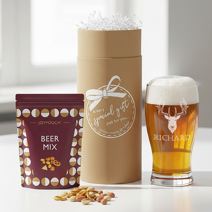 Personalised Stag Pint Glass